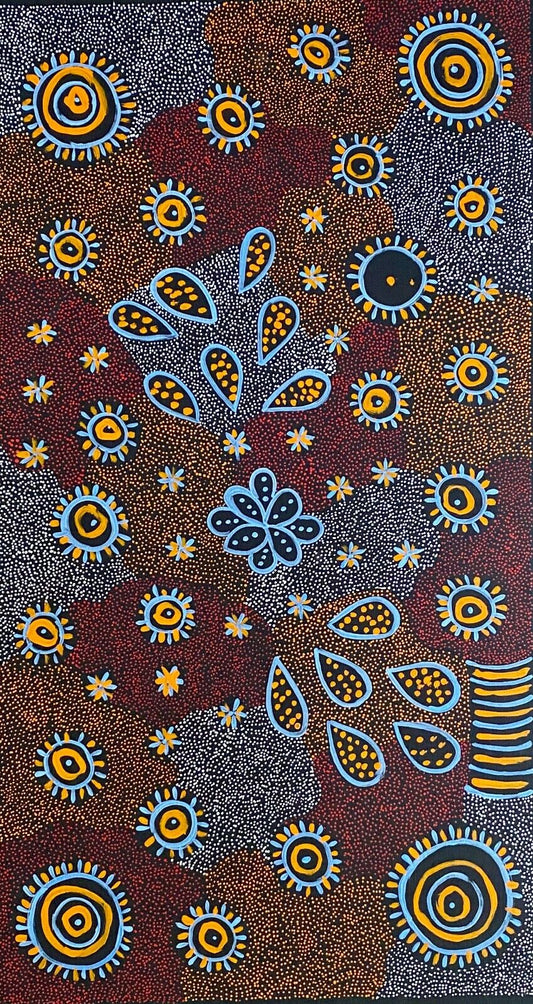 Freda Price Pitjara 'My Country' painting 100x50cm