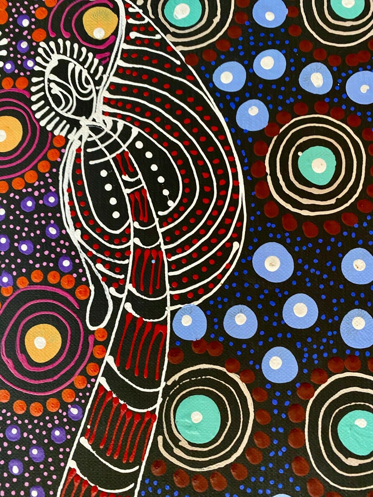 Colleen Wallace Nungarrayi 'Dreamtime Sisters' painting 45x90cm