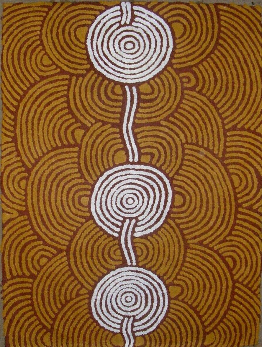 Gail Napangardi 'Bush Onion Dreaming' painting 90x120cm