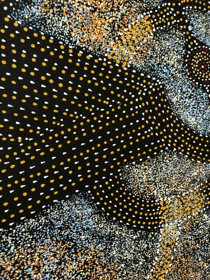 Gracie Morton Pwerle 'Bush Plum Dreaming' painting 90x60cm
