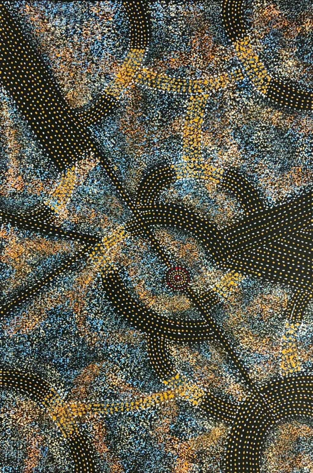 Gracie Morton Pwerle 'Bush Plum Dreaming' painting 90x60cm